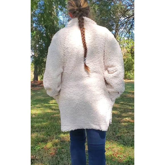 ENGLISH FACTORY Oversized Sherpa Jacket | Size M - Picture 5 of 6